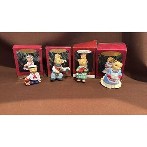Lot of 4 Hallmark Keepsake Christmas Ornaments  The Bearingers Themed